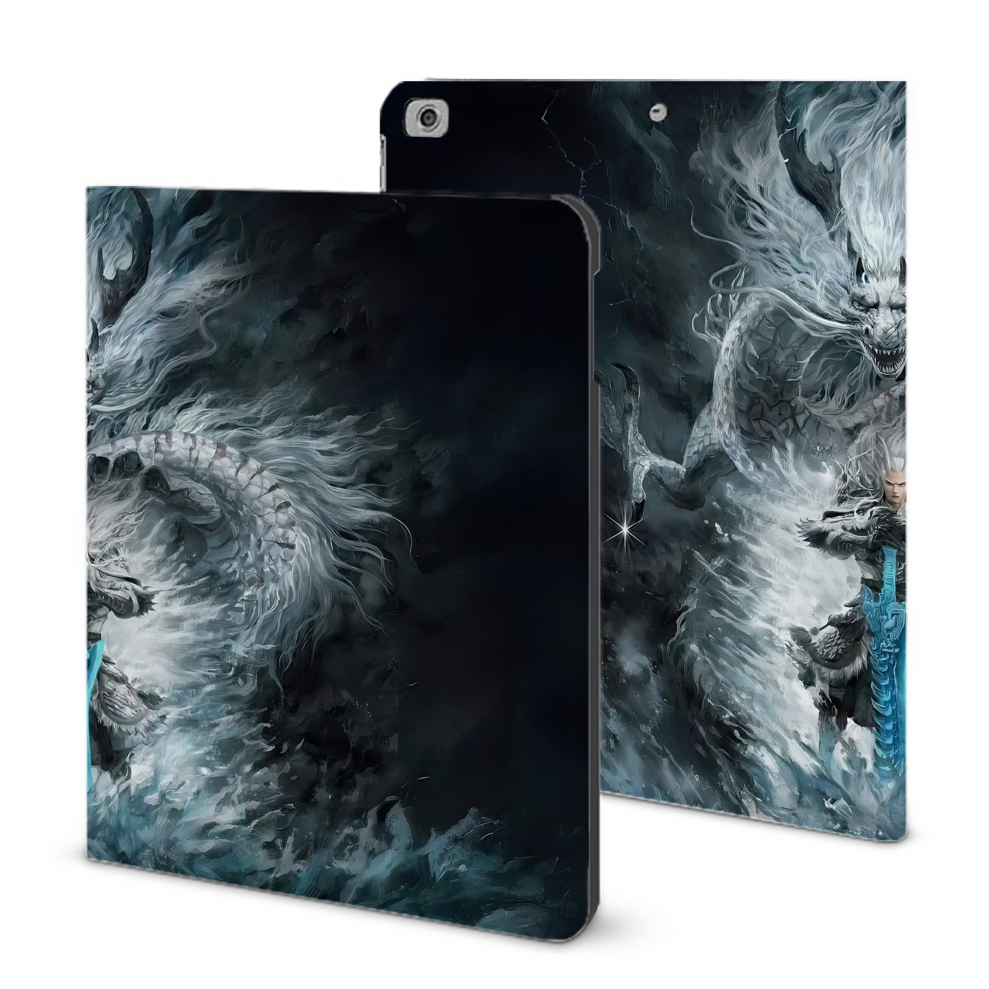 （画像用） Ne Zha 2 ナタ 魔童の大暴れ IPad ケース ブック型 PUレザー TPU 耐衝撃 軽量 薄型 ペン収納なし 全面保護 IPad 各モデル対応